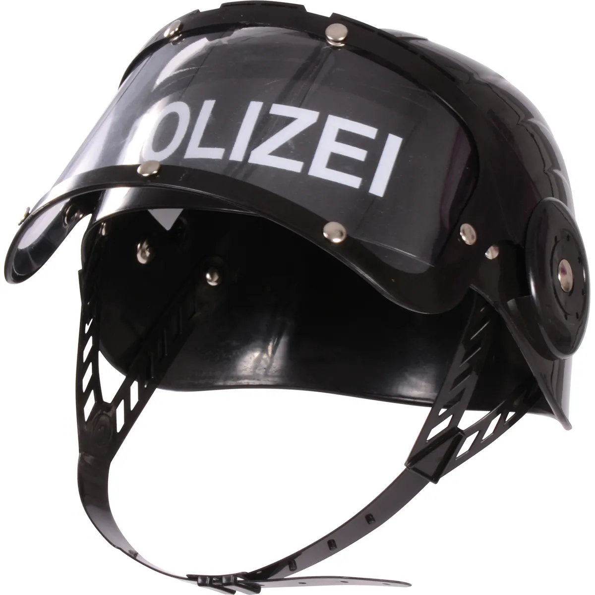 Riothelm, Polizeimütze, Schwarz, Schutzausrüstung, Schnallen, polizei, helm, schutzausrüstung, visier, polizeiabzeichen