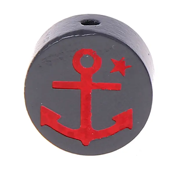 Motif bead Disc glitter anchor gray 319 in stock 
