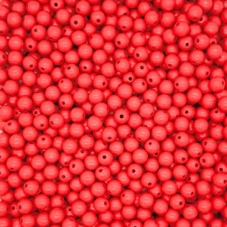 Pastellfarben Holzperlen 10mm • 50 Stück pastellrot 16 auf Lager
