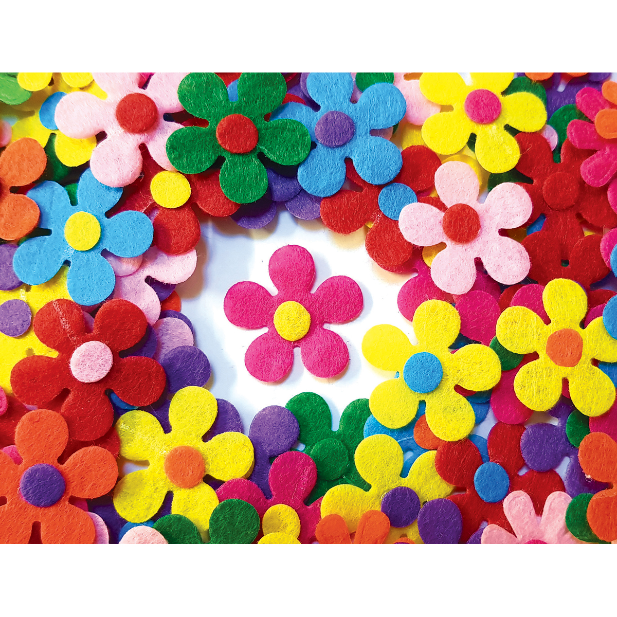 Blumen, Filzblumen, Bunte Farben, Dekor, Kunststofffilz, felt, Blumen, Konfetti, bunt, Handwerk