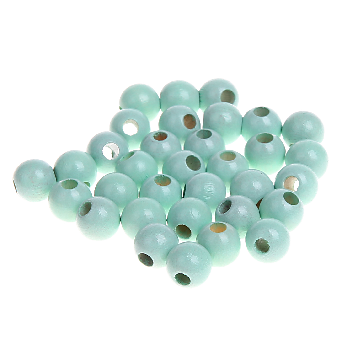 Holzperlen 8mm • 50 Stück mint 90 auf Lager