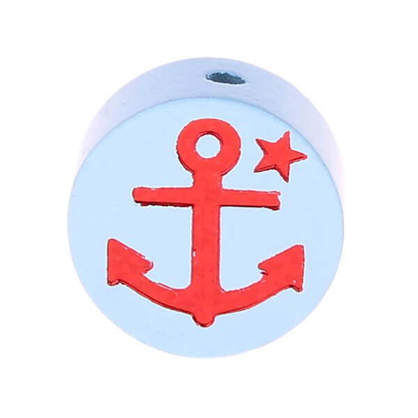 Motif bead Disc glitter anchor baby blue 1180 in stock 