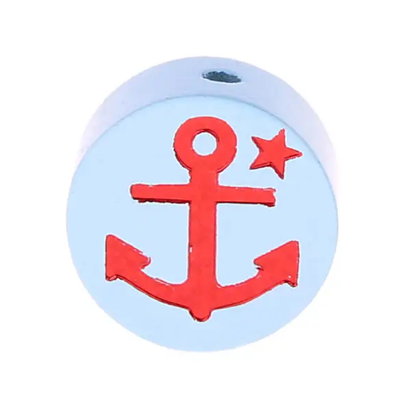 Motif bead Disc glitter anchor baby blue 1202 in stock 
