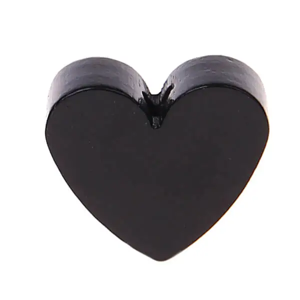 Heart motif bead (mini) black 2010 in stock 