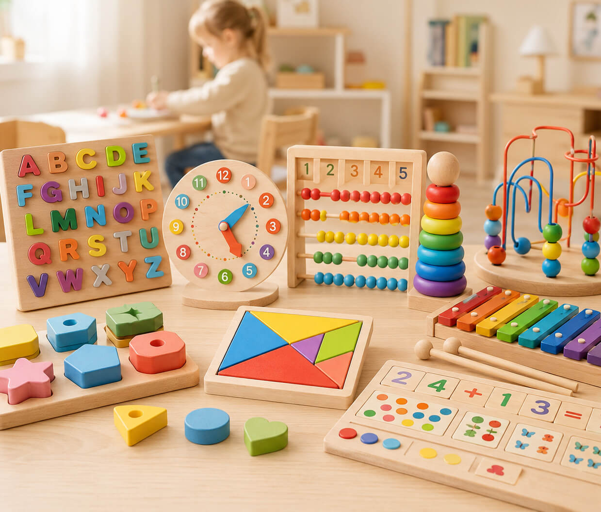 Holzspielzeug, Kinder Spielzeug, Puzzles, Lernspielzeug, Holzbausteine