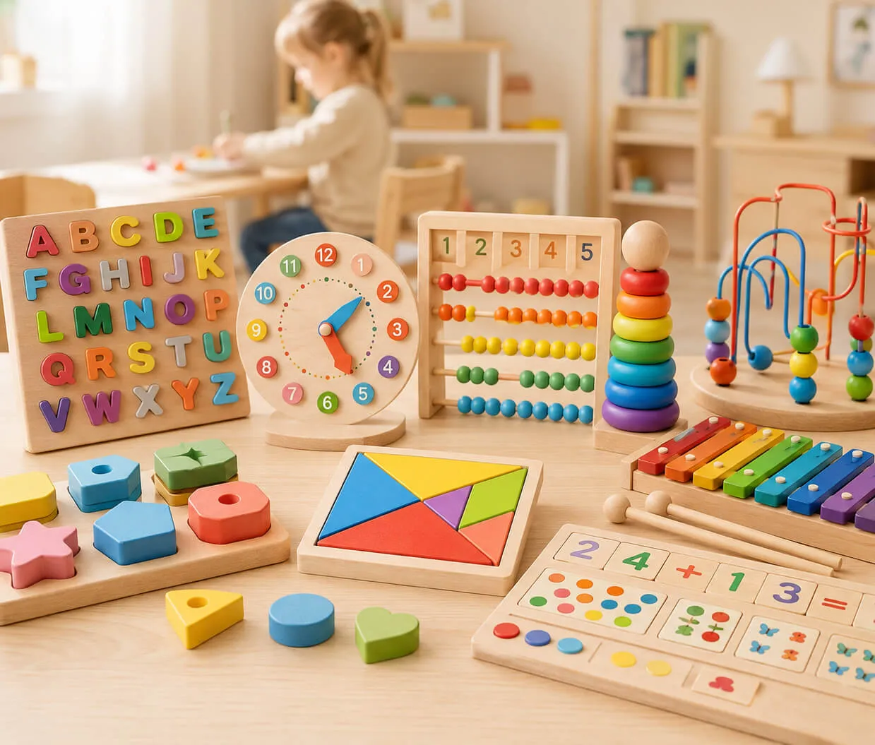 Holzspielzeug, Kinder Spielzeug, Puzzles, Lernspielzeug, Holzbausteine