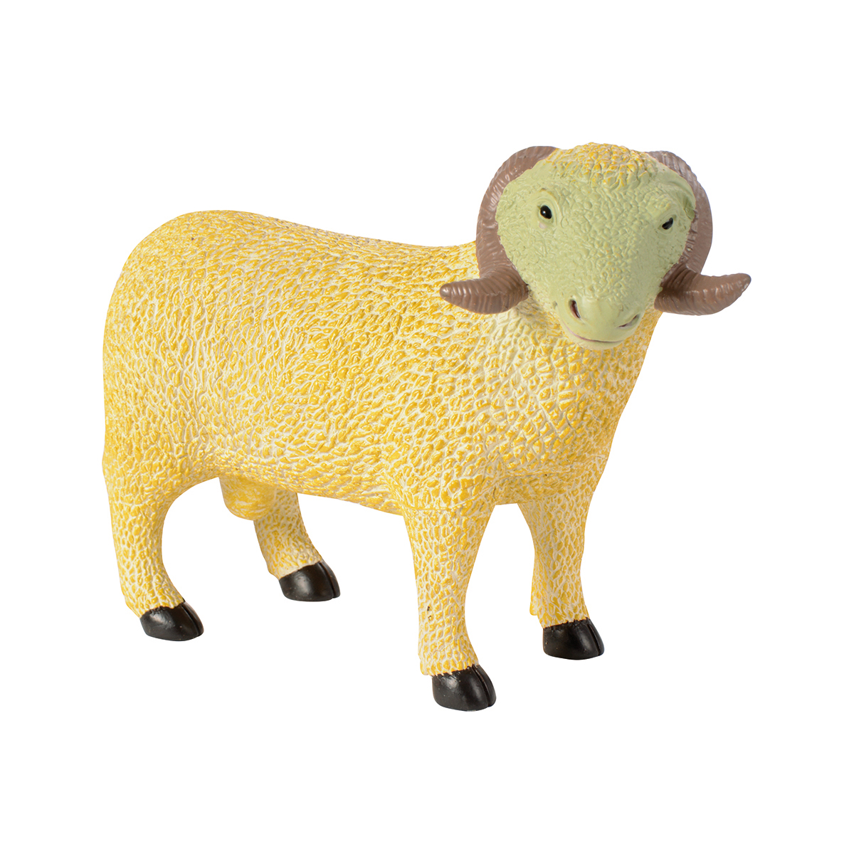 toy, sheep, gelb, ram, plastik