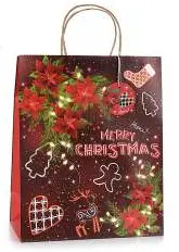 Große Geschenktüte Weihnachten bordeaux 2 auf Lager