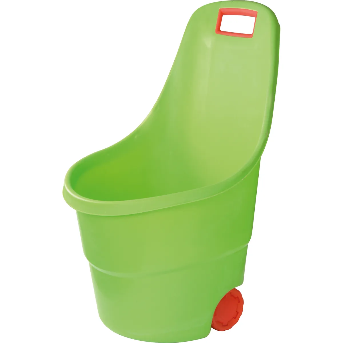Kindertopf, Kinderstuhl?, Kunststoff, Grün, Räder, Kinderkinderwagen, Sammeldose, Waschwagen, Wassertonne, Wagenrad