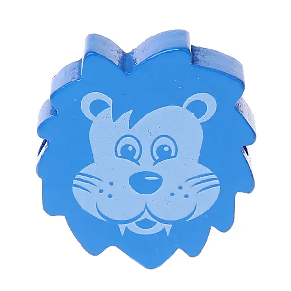 Lion motif bead medium blue 86 in stock 
