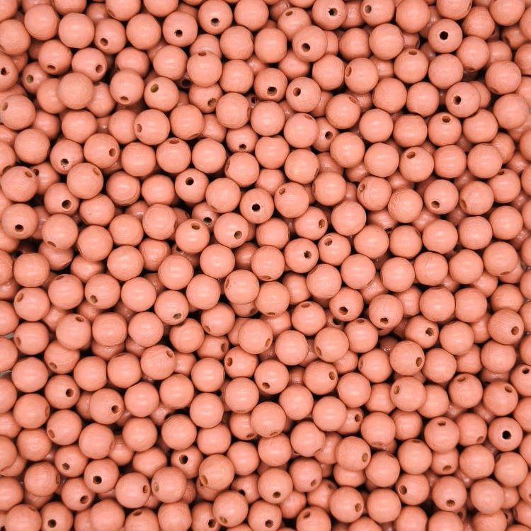 Pastellfarben Holzperlen 10mm • 50 Stück beige-rot 57 auf Lager