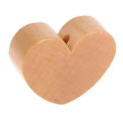 Motif bead shaped bead heart large nature 685 in stock 