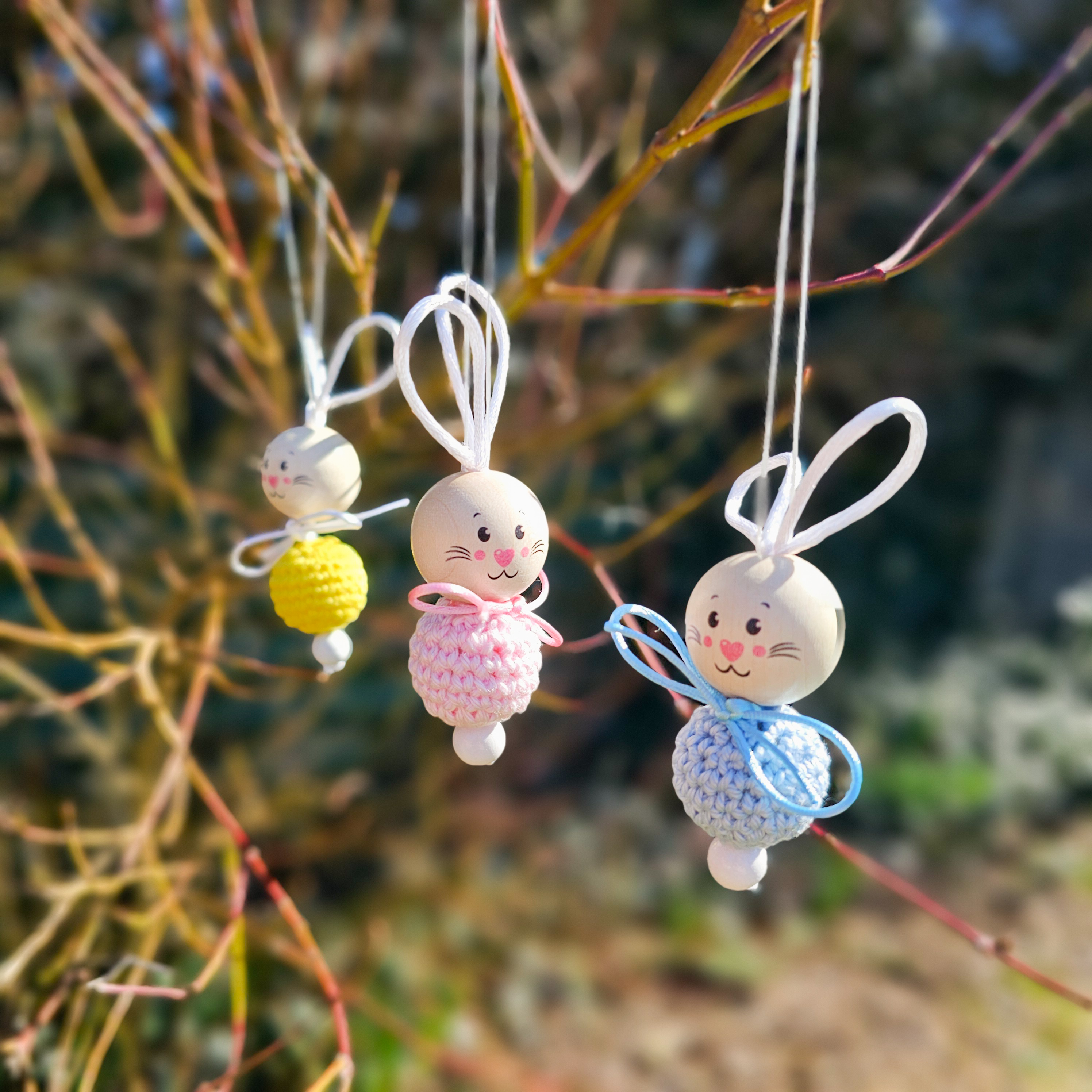 Osterhasen Bastelset 3er Set 