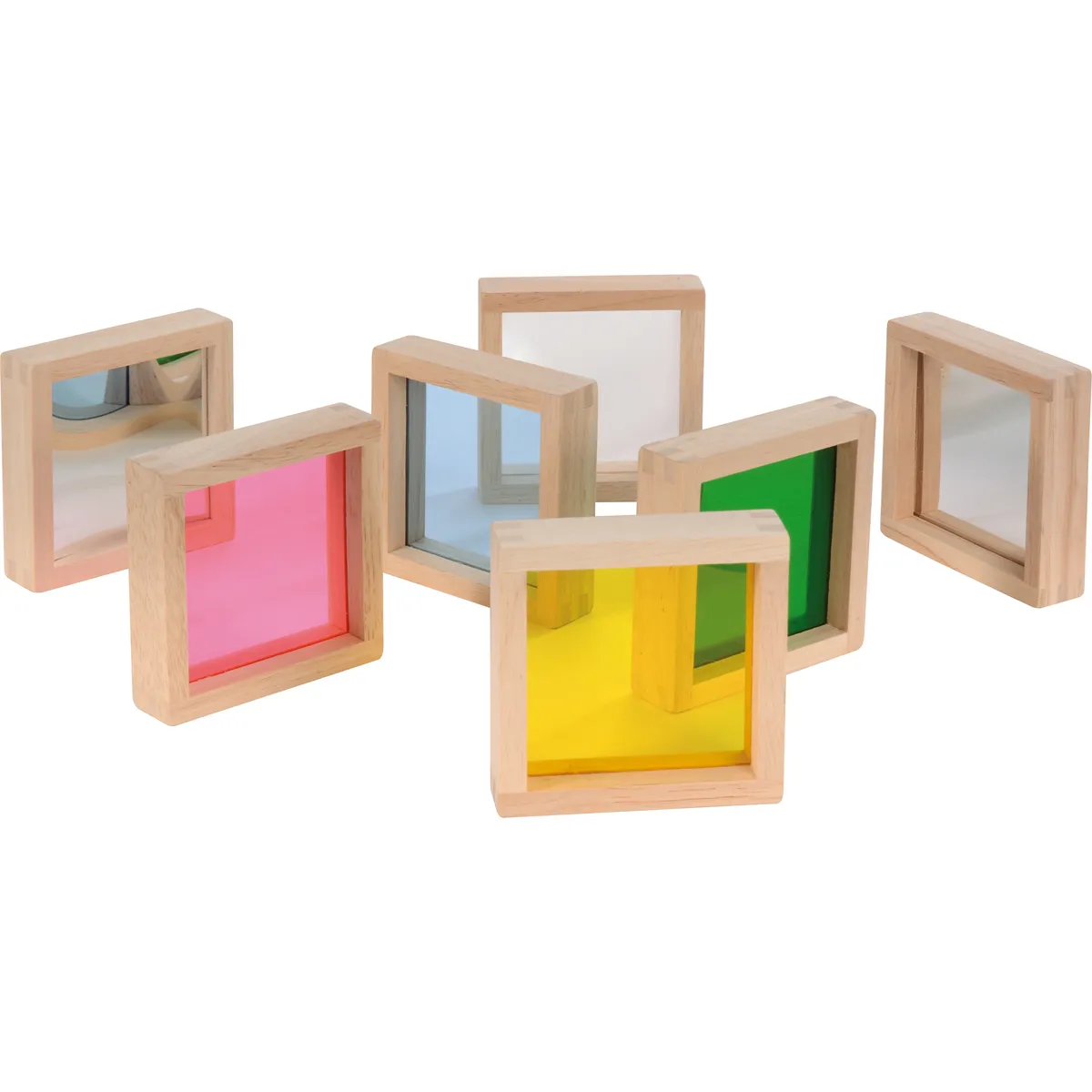 holzrahmen, fangen, bunte farben, spiegel, spielzeug, Holzspielzeug, Farbige Scheiben, Gedankenwürfel, Holzrahmen, Kinderzubehör