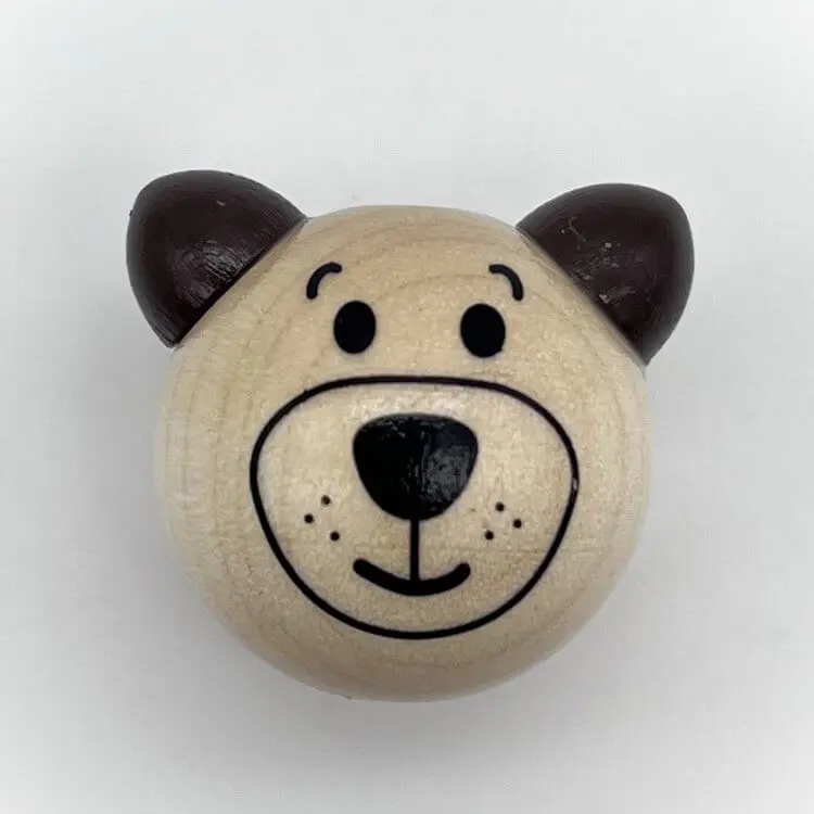 3D bear II motif bead brown 497 in stock 