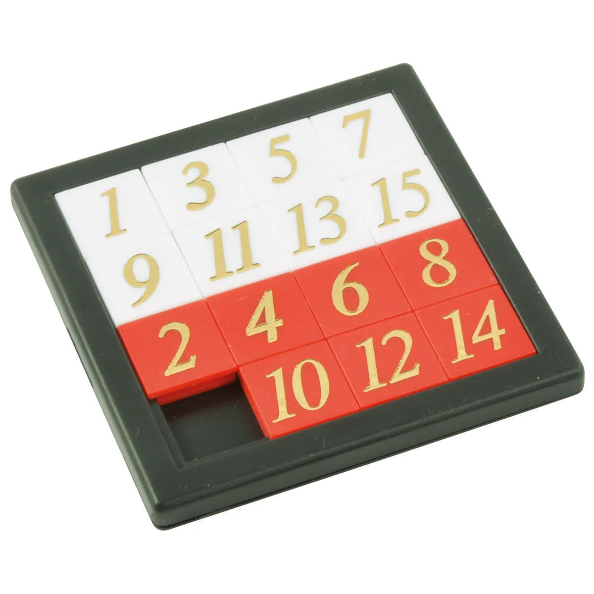 Puzzle, Zahlen, Zahlenpuzzle, Kacheln, Rahmen aus Metall, puzzle, würfel, zahlen, kacheln, rotweißschwarz
