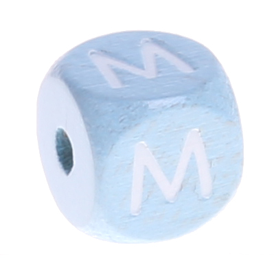 Letter beads baby blue 10x10mm M 704 in stock 