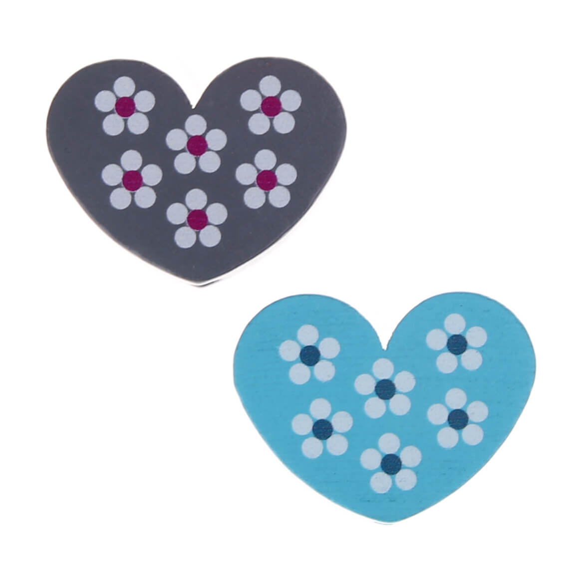 Heart motif bead with flowers