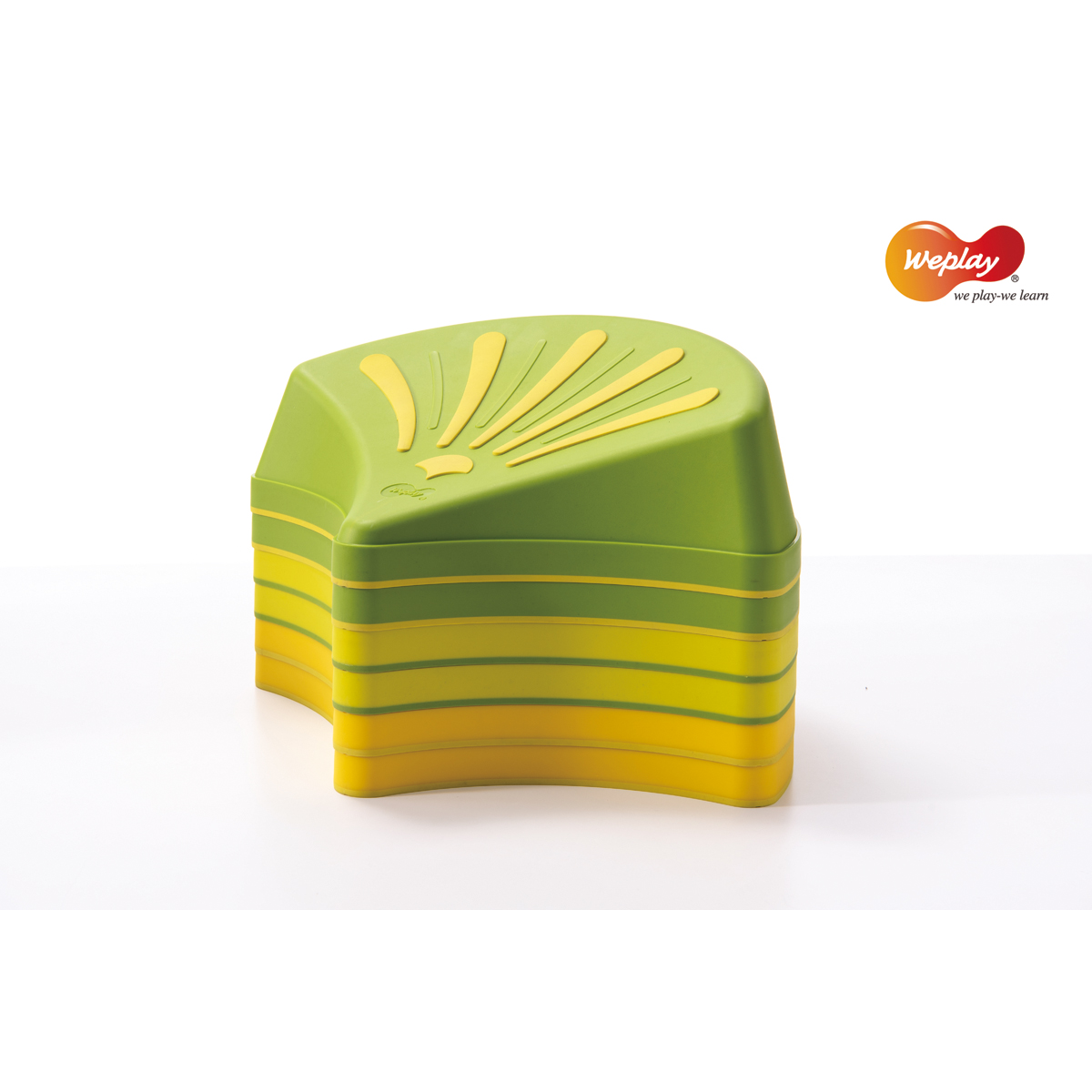 stapler, stackable, stack of sheets, grün, gelb