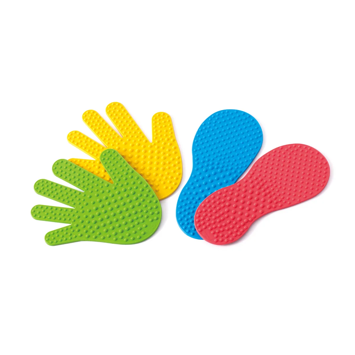 Gummihandschuhe, Kinderspielzeug, Griffige Oberfläche, Mehrfarbig, Set aus Handformen, Gummi-Handschuhe, Kinderhandschuhe, Grün, Gelb, Bunte Hausschuhe-Form