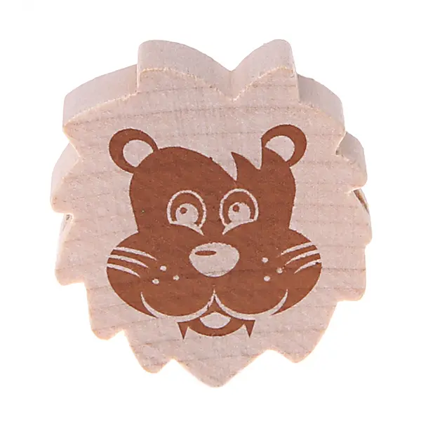 Lion motif bead natural-brown 566 in stock 