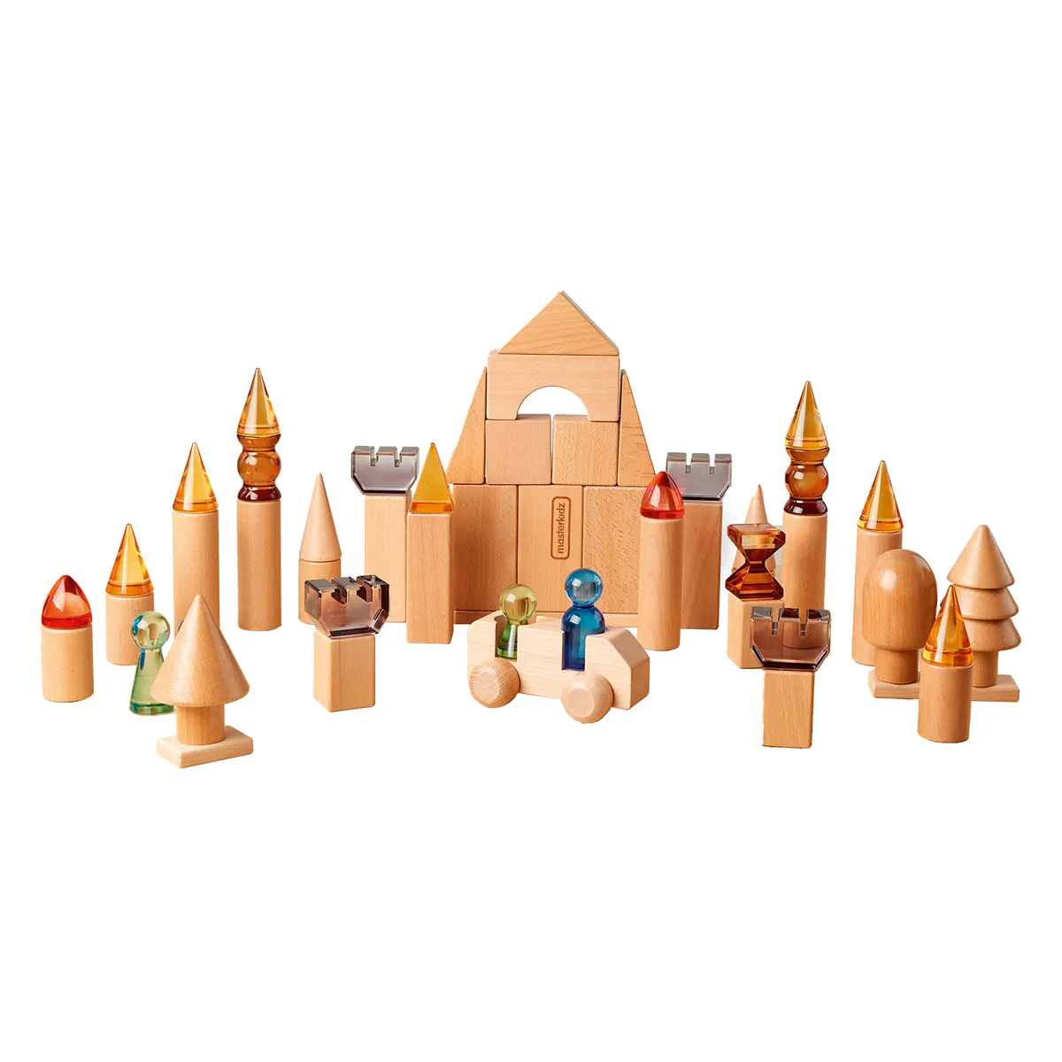 Holzspielzeug, Blocks, Bausatz, Holzfiguren, Spielzeugauto, Holzspielzeug, Konstruktionsspielzeug, Holzbausteine, Bauklötze, Königreich