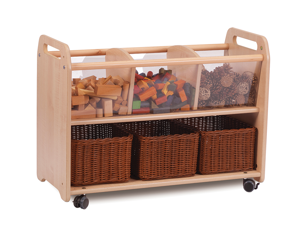 Holzregal, Wagen, Spielzeugregal, Korbregal, Sorter, Holzregal, Spielzeugregal, Aufbewahrung, Rollregal, Kiefernholz
