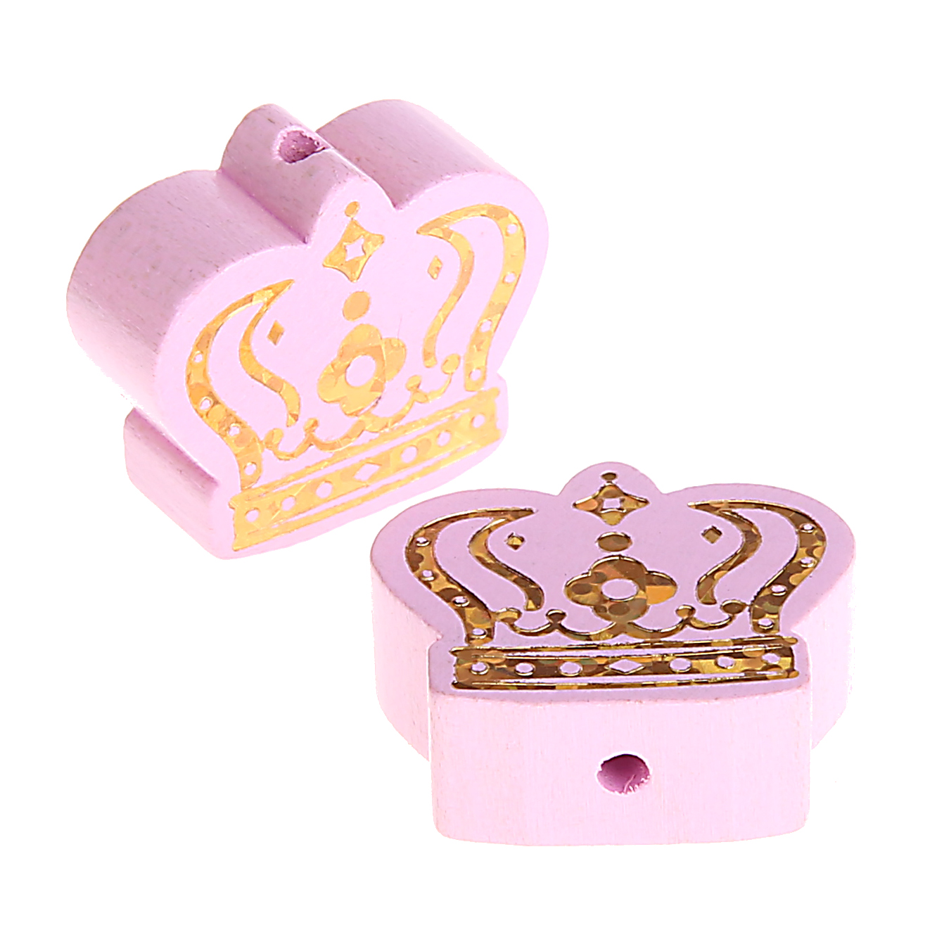 Motif bead royal crown gold glitter