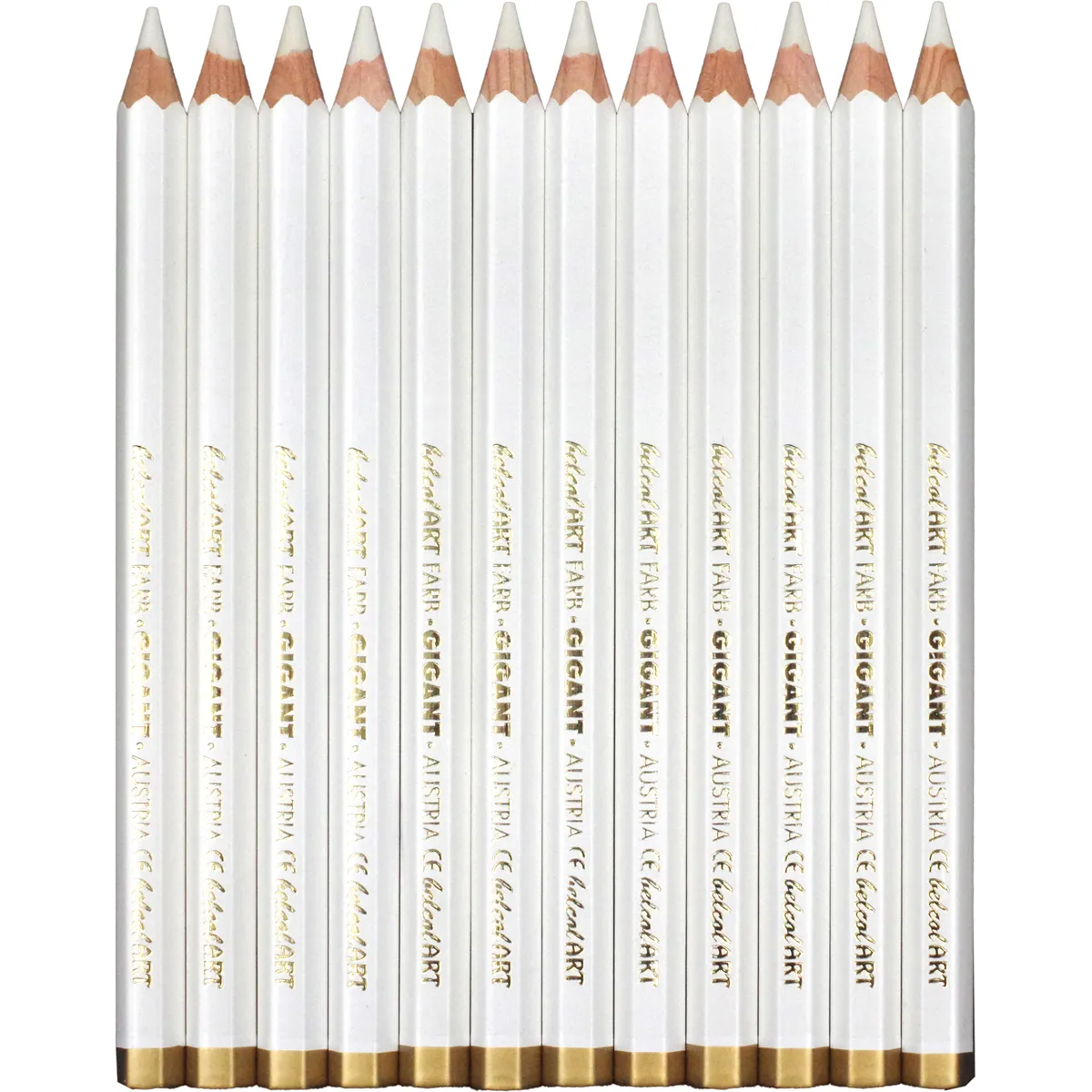 Bleistifte, Holzbleistift, Künstlerbleistifte, weiß, goldene Spitze, Bleistifte, Buntstifte?, Kunstbedarf, weiß, goldene Spitze