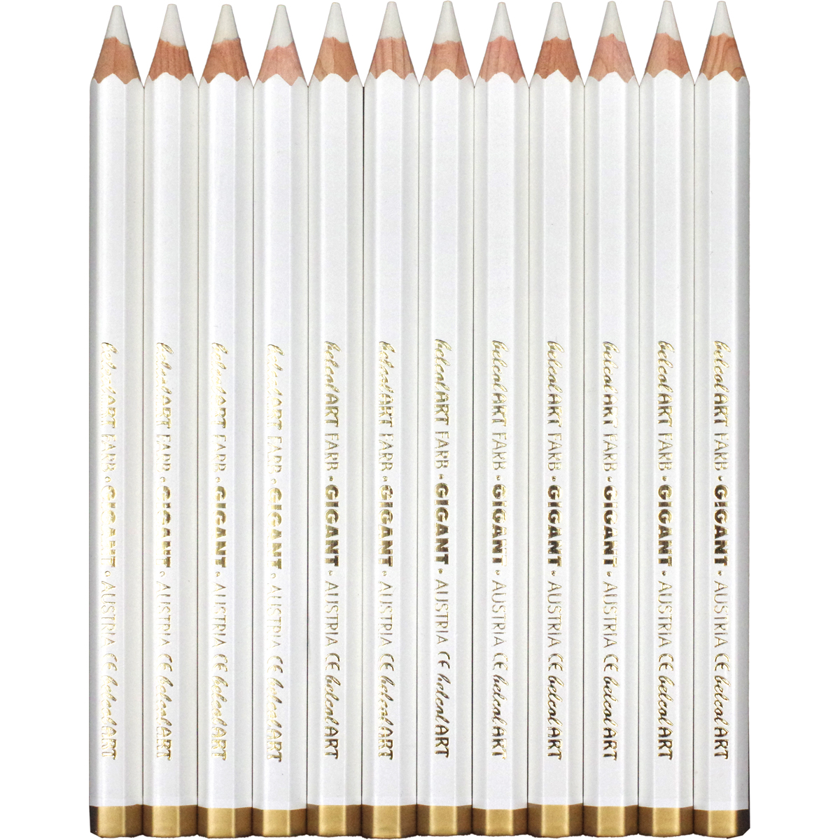 Bleistifte, Holzbleistift, Künstlerbleistifte, weiß, goldene Spitze, Bleistifte, Buntstifte?, Kunstbedarf, weiß, goldene Spitze