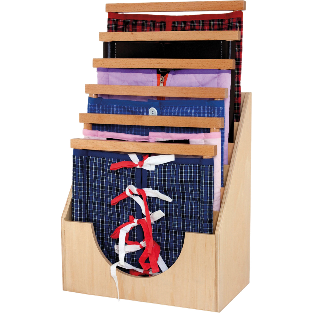 Kinderkrawatten, Kleidungsgurtband, Korbaufbewahrung, Stoffgürtel, Sortierständer