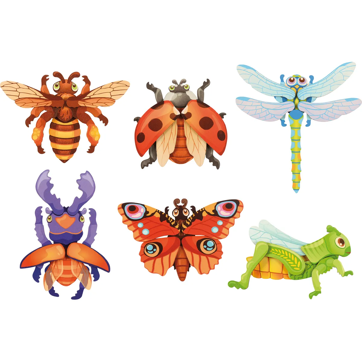 Insekten, Schmetterling, Libelle, Drache, Krabbler, Insekten, Schmetterlinge, Libelle, Käfer, Kreaturen Spielzeug