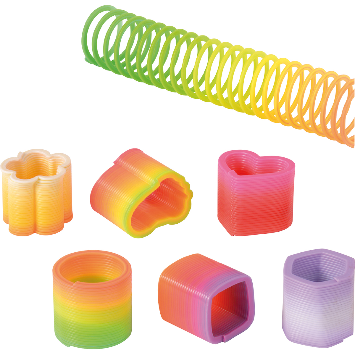 Silikonformen, Kundenschlaufen, Bunte Coil, Katzen/Haushalt, Spiralform, Spiralbund, Schleifen, Kunststoff, Spielzeug, Regenbogen