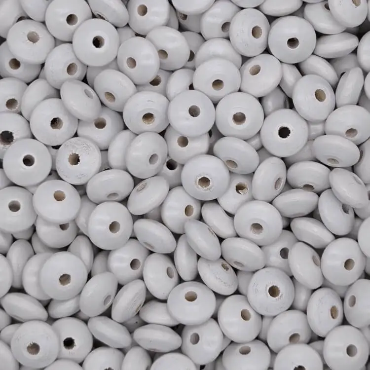 Wooden lenses 14mm - 50 pieces light gray 64 in stock 