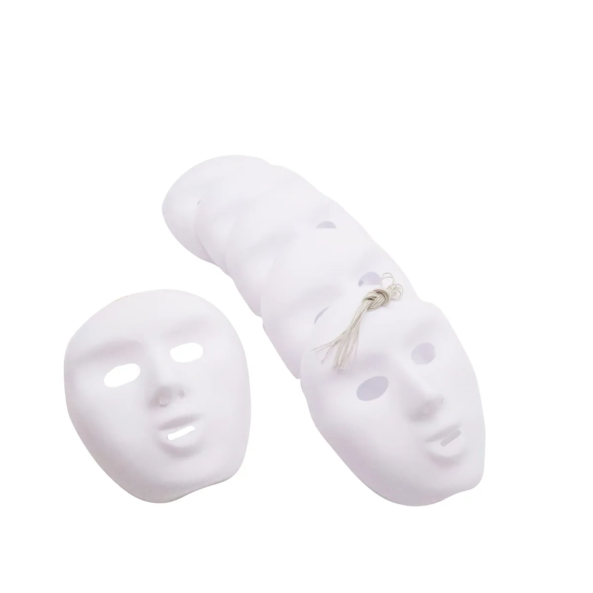 Maske, Schauspielmaske, Kunststoffmaske, Gesichtsmasken, Weiß, Maske, Gesicht, Theatermaske, Weiß, Hängemasse