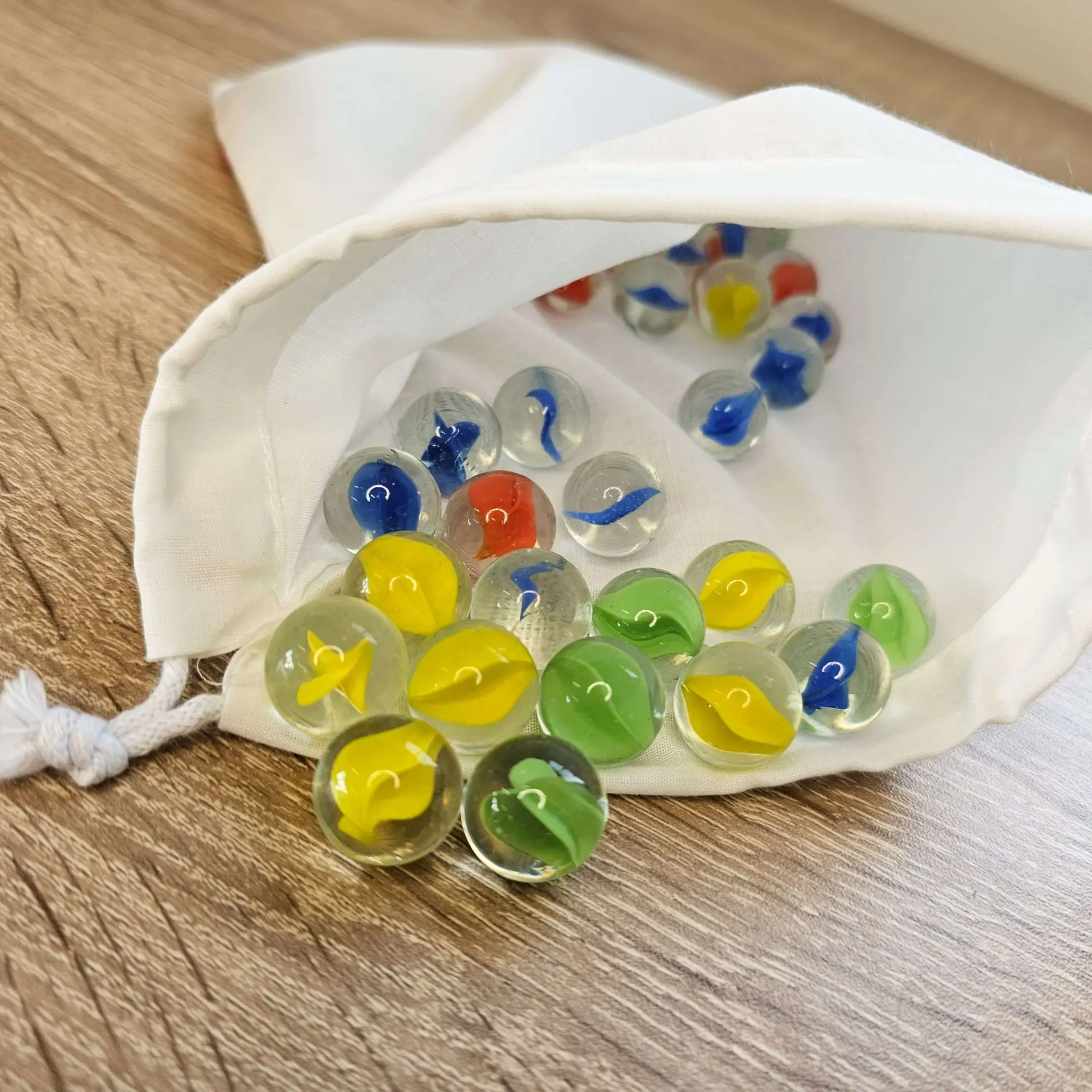 Murmel-Mix, 50er Set inklusive Stoffsäckchen 