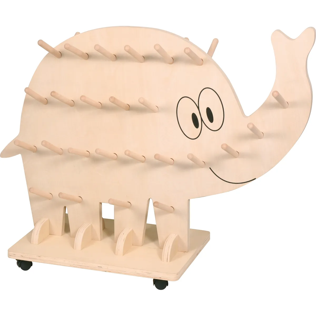 holzspielzeug, tierform, kaste, klettanordnung, rollen, holz, kinderspielzeug, puzzle, träger, whale stand