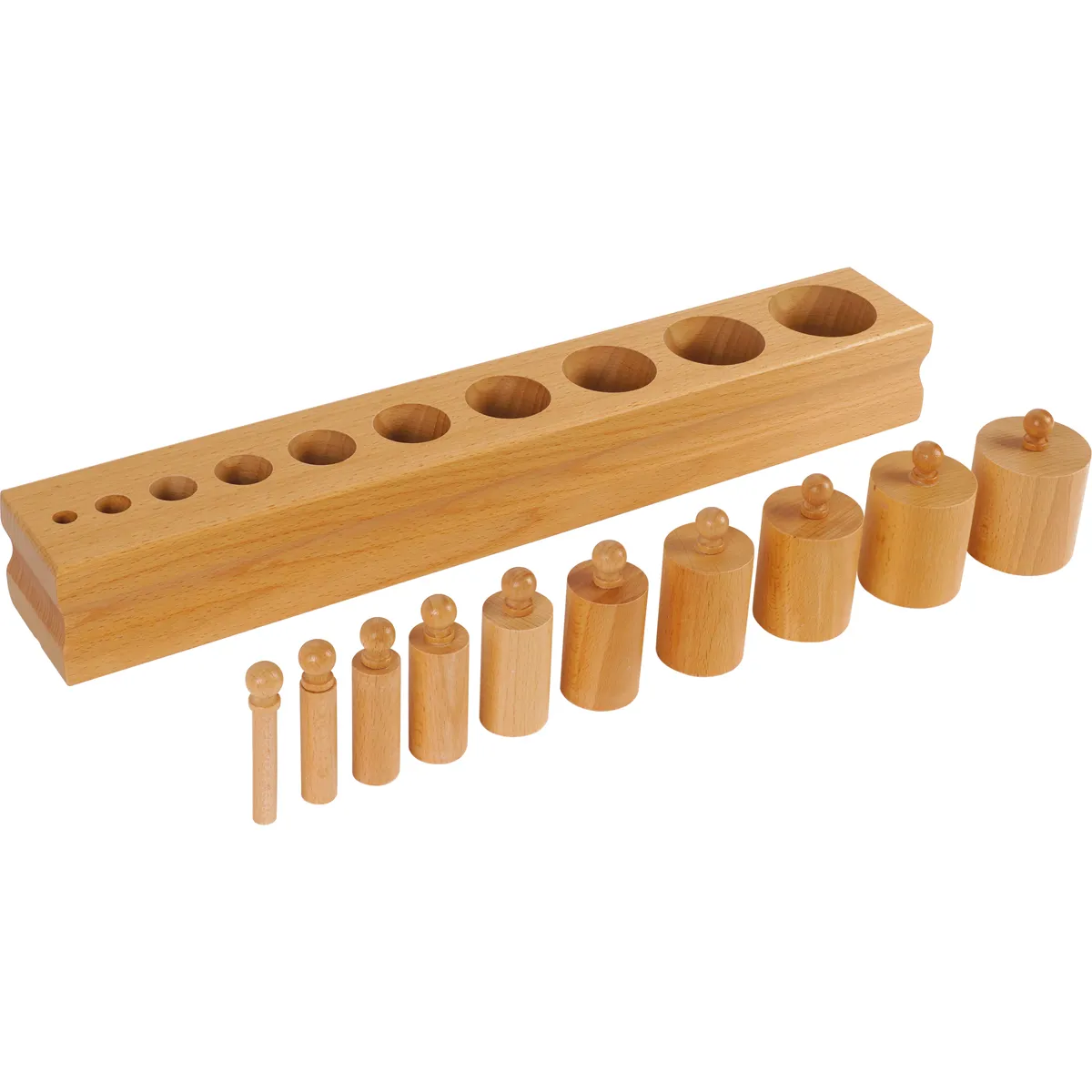 Holzspielzeug, Stapelstempel, Stempelset, Holzwürfel, Kugelkopf-Holz, Holzspielzeug, Messbecher-Zeichen, Holzring, Kugeln, Holzbockset