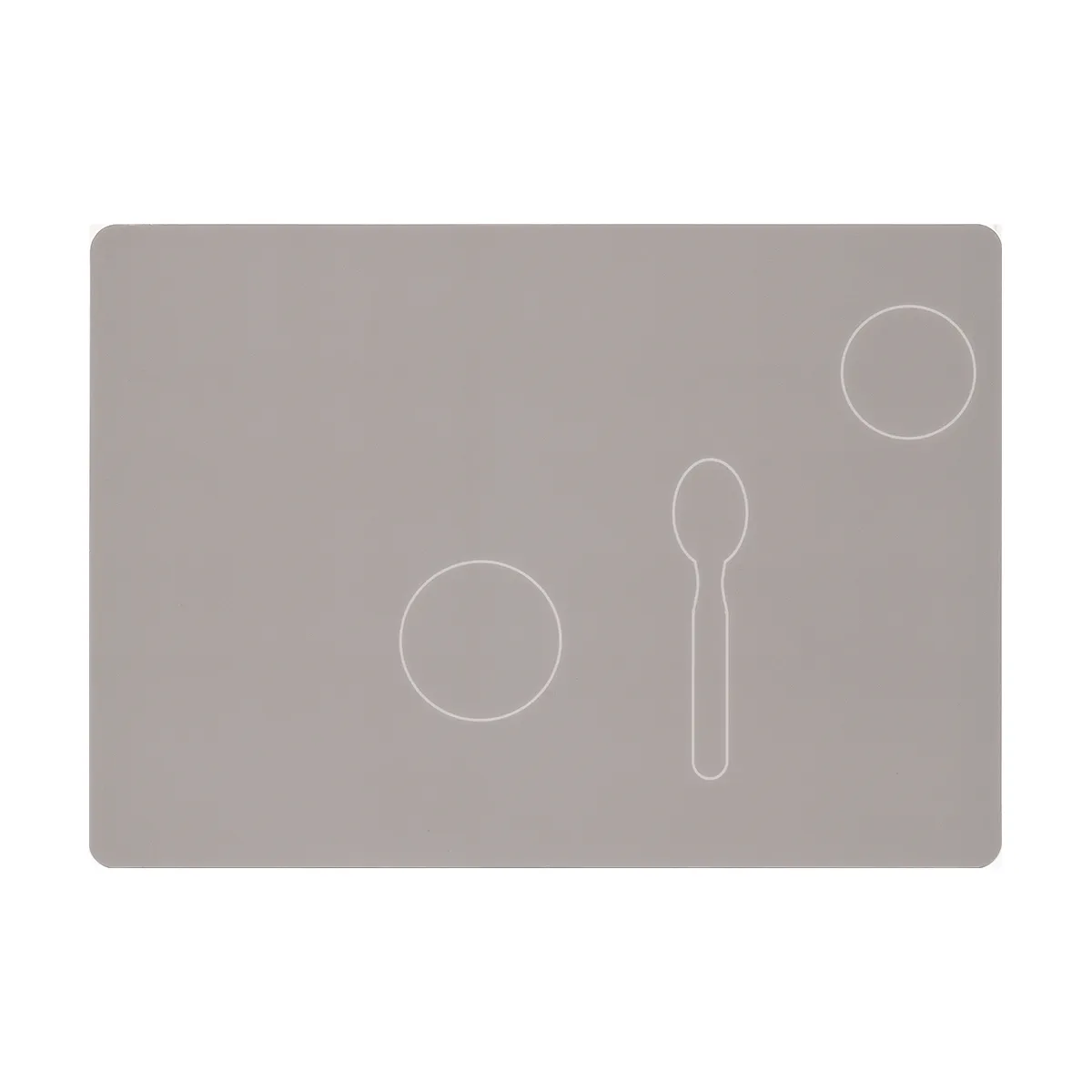 matte grau, Tischuntersetzer, Silikon, runde Ecken, Tontafel Satz, spiegel, teller, tischunterlage, silber, rundeformen
