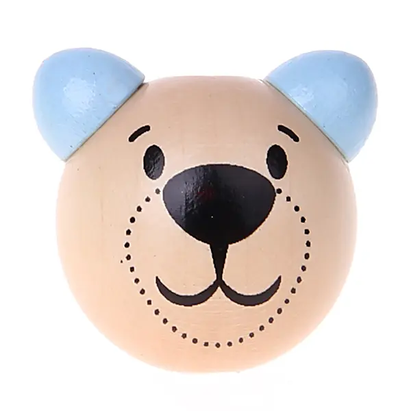 Motivperle 3D Bärchen babyblau 45 auf Lager