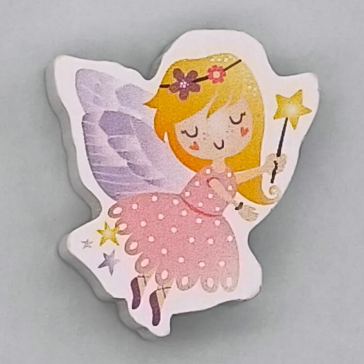 Wooden bead fairy blonde-pink 23 in stock 