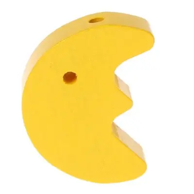 Moon motif bead yellow 1409 in stock 