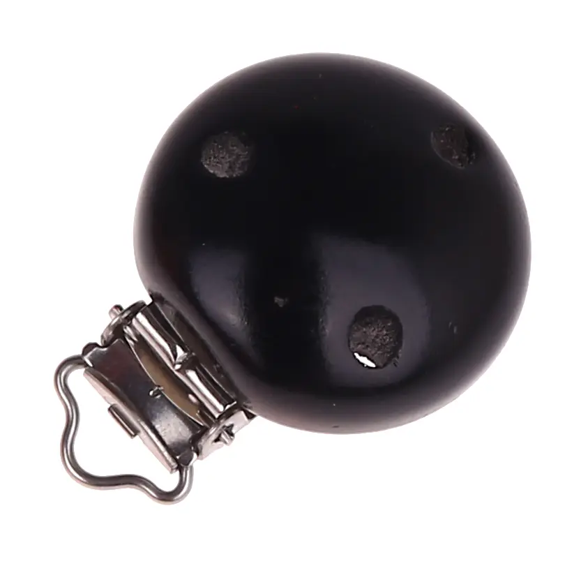Holzclip / Schnullerclip Ø35mm schwarz 266 auf Lager