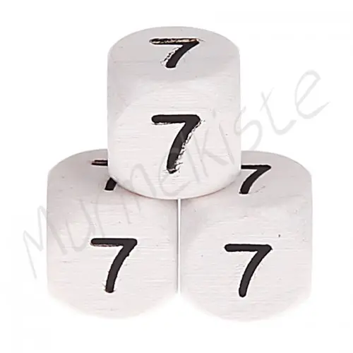 Buchstabenperlen weiß 10x10mm geprägt 7 154 auf Lager