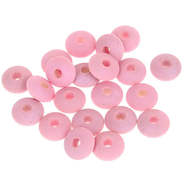 Watercolors wooden lenses 10mm - 50 pieces rose 71 in stock 