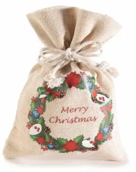 Baumwollsäckchen Geschenkbeutel Weihnachten Merry Christmas 0 auf Lager