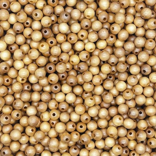 Wooden beads mother-of-pearl 10mm - 50 pieces nature 124 in stock 