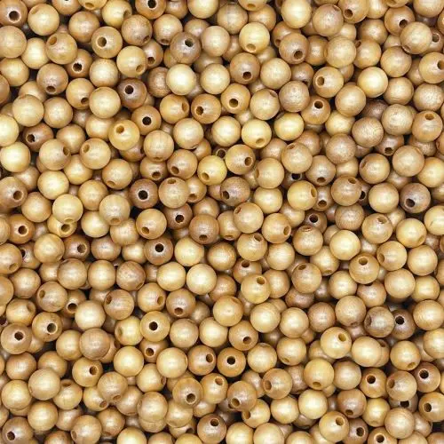 Holzperlen Perlmutt 10mm • 50 Stück natur 137 auf Lager