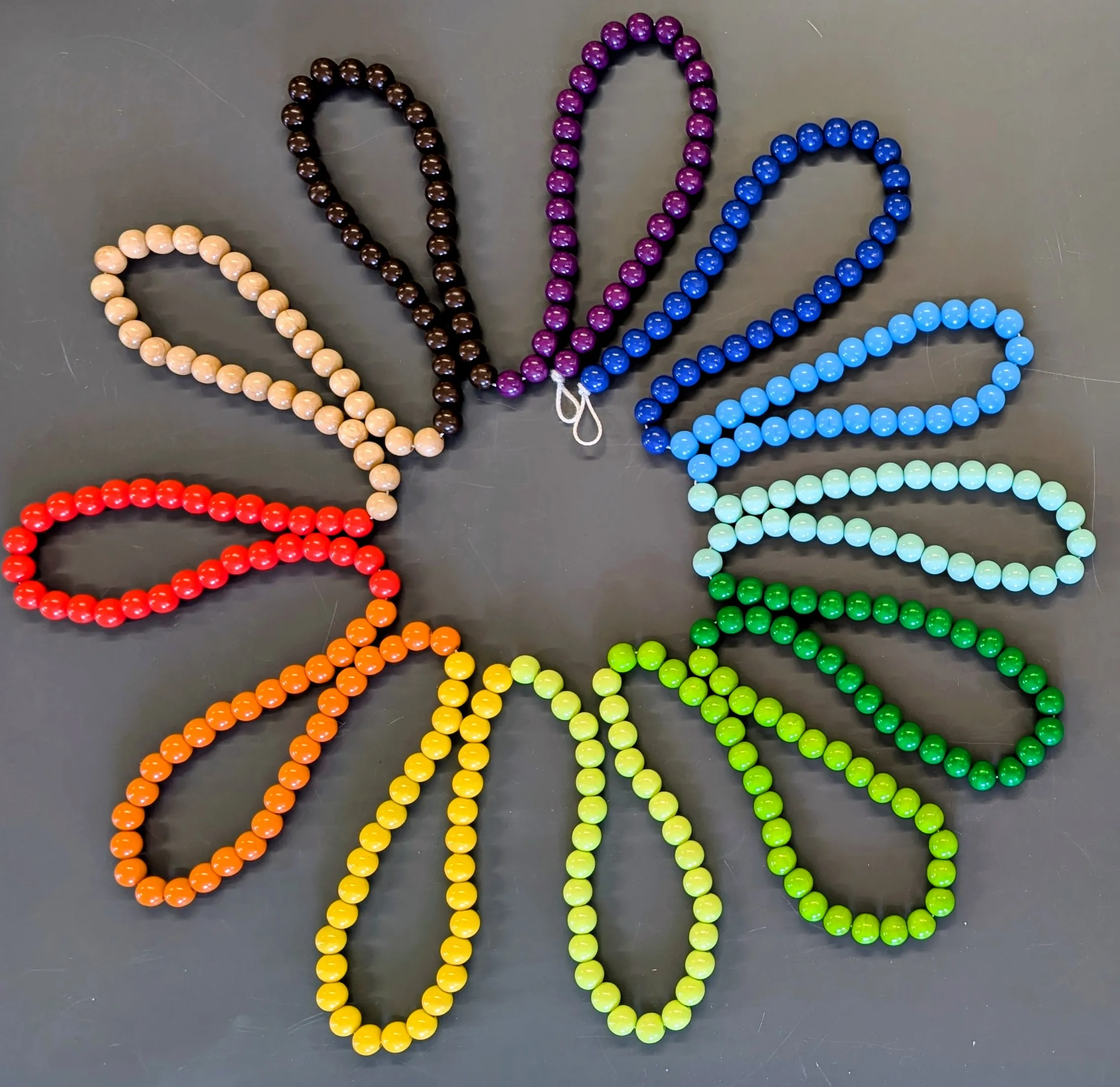 Perlenkette, Holzkugeln, Farbige Kette, Bunte Kette, Fädelkette