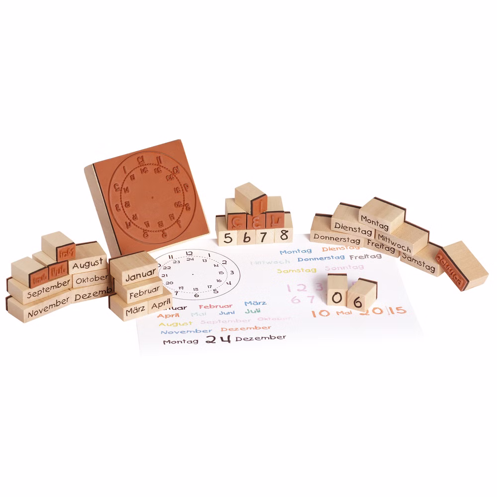 Holzstempel Kalender